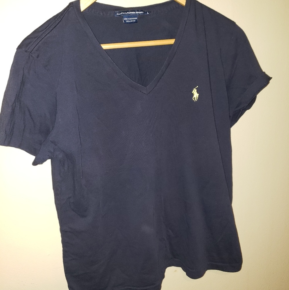 Ralph Lauren Sport Large Vneck navy blue